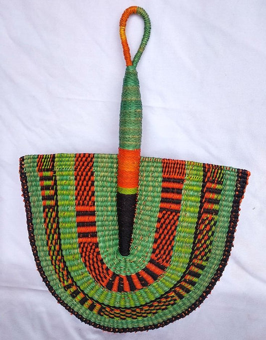 Authentic Hand-Woven Bolga Fan – Handcrafted Ghana Wall Décor & Hand Fan