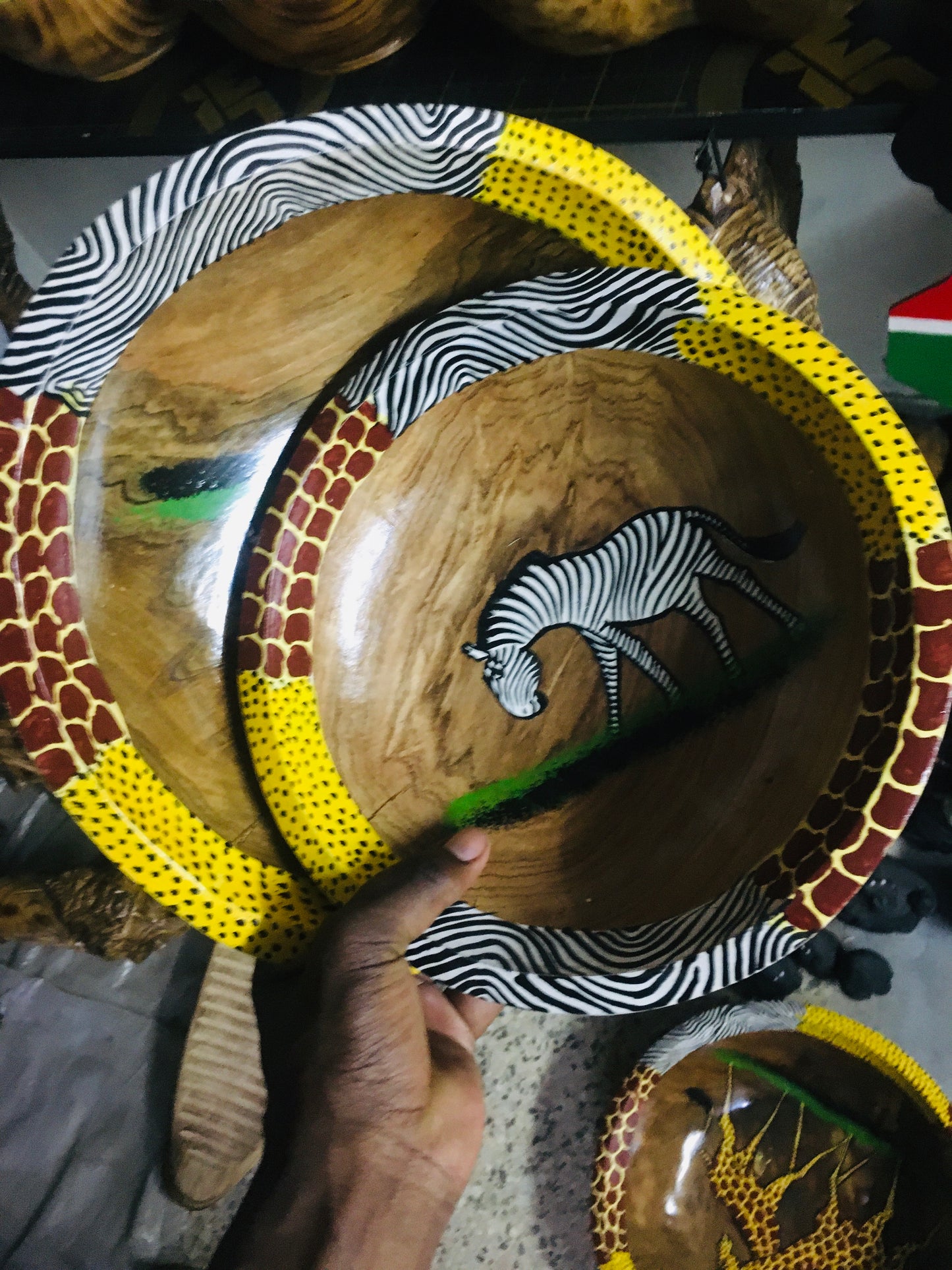 Hand-Carved African Wildlife Wooden Bowl | Authentic Kenyan Art & Décor