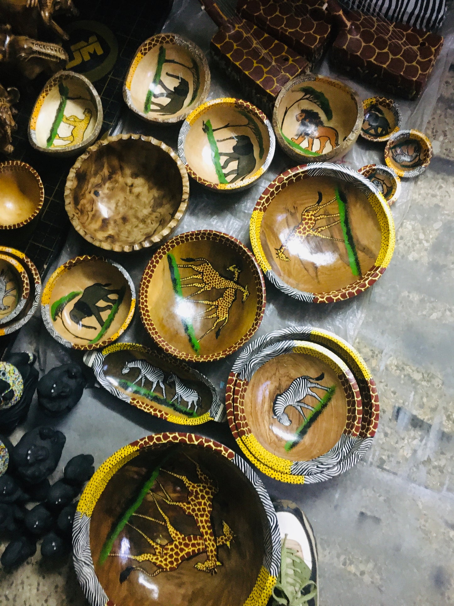 Hand-Carved African Wildlife Wooden Bowl | Authentic Kenyan Art & Décor