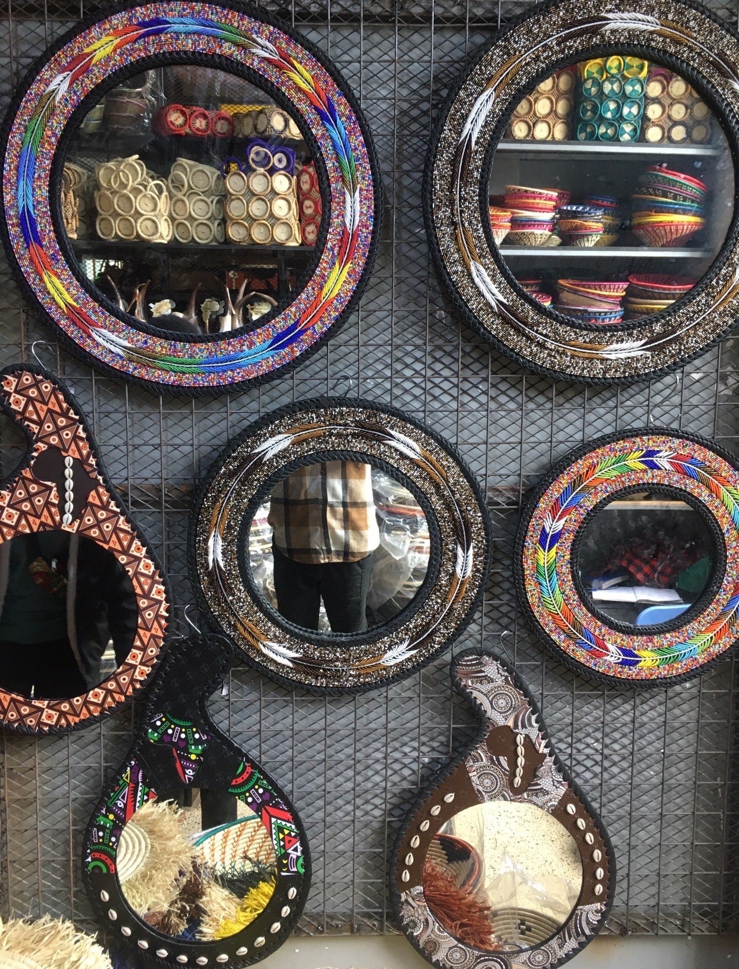 Hand-Beaded African Wall Mirrors | Maasai Inspired Art & Home Décor