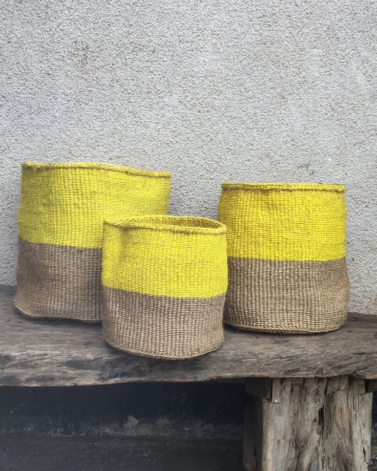 Kenyan Kiondo Basket - Handwoven Two-Tone Sisal & Leather Handles