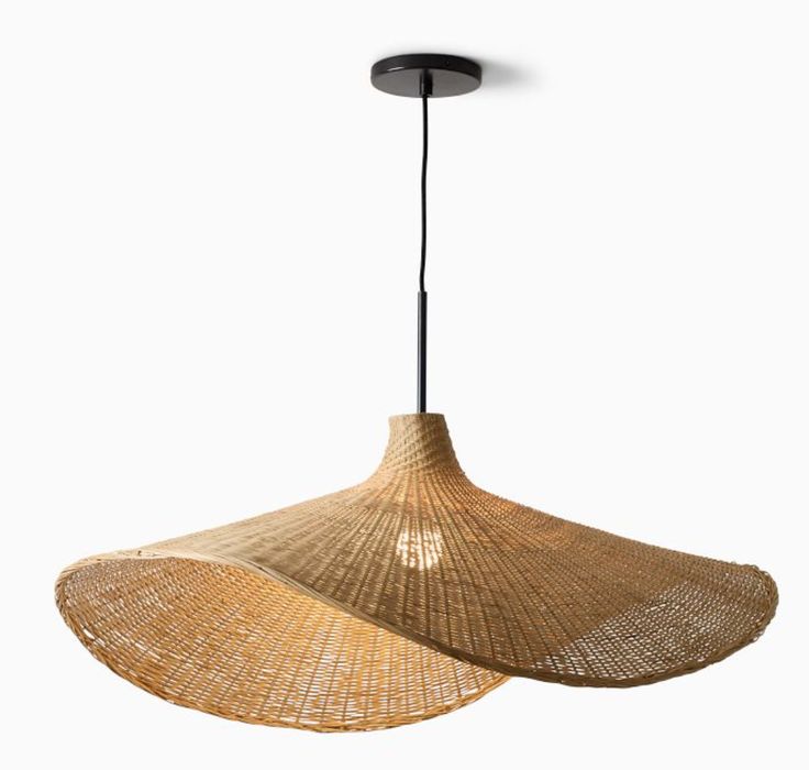 Handwoven Rattan Pendant Light - Bohemian Chandelier Lampshade